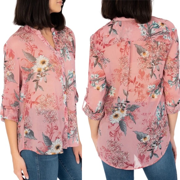 Kut from Kloth Floral Print Button Up Blouse - Picture 13 of 16